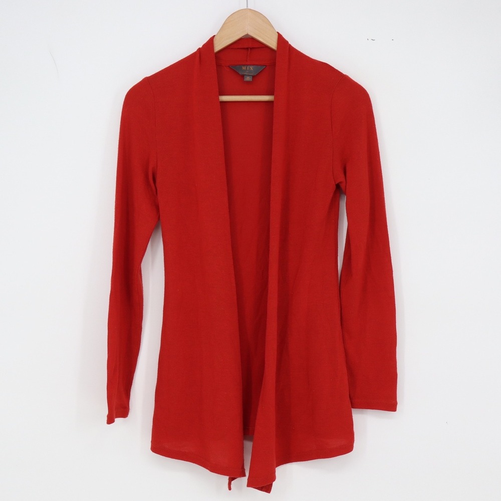 Mix by 41 Hawthorn Cardigan Womens XS Red Open Front Lightweight
